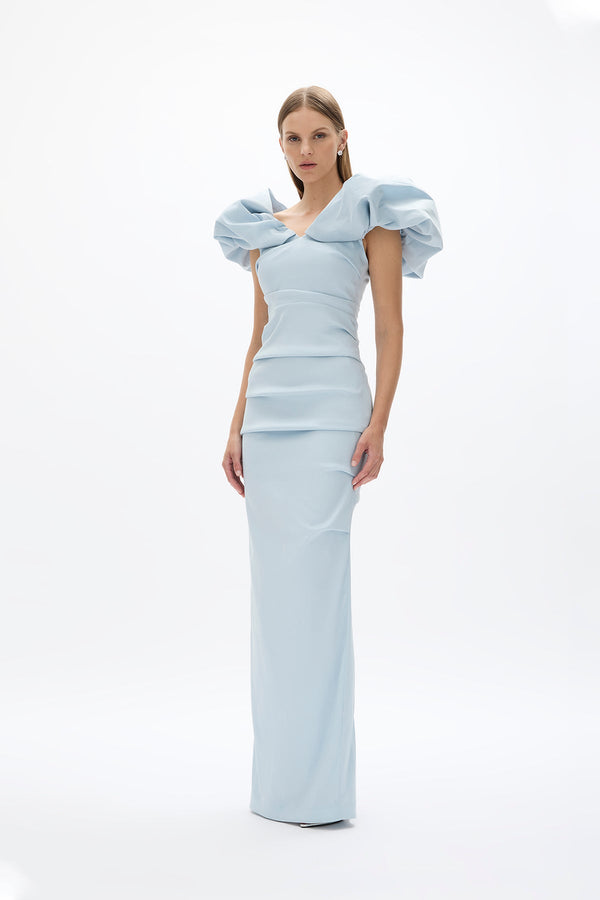 Rachel Gilbert Frey Gown Ice | Shop Rachel Gilbert Online – Rachel Gilbert US