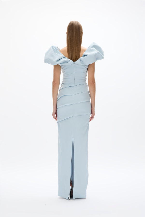 Rachel Gilbert Frey Gown Ice | Shop Rachel Gilbert Online – Rachel Gilbert US