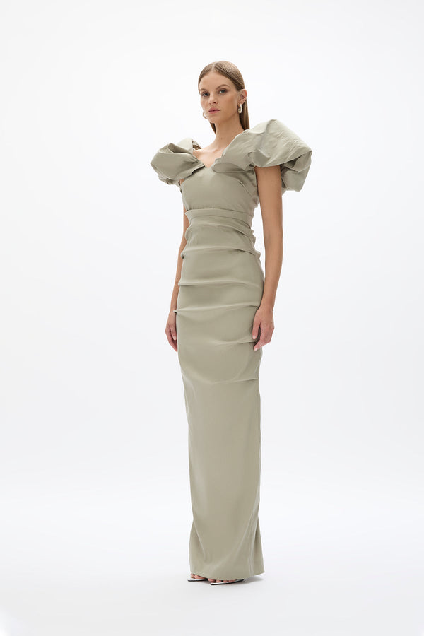 Rachel Gilbert Frey Gown Sage | Shop Rachel Gilbert Online – Rachel Gilbert US