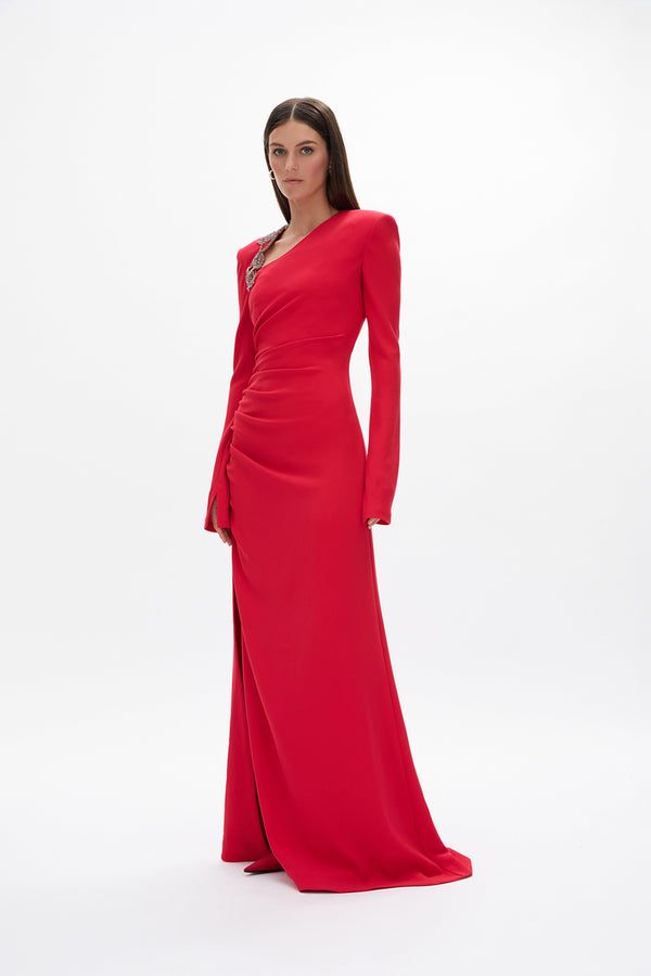 Rachel Gilbert Gabrielle Gown Lollipop | Shop Rachel Gilbert Online – Rachel Gilbert US
