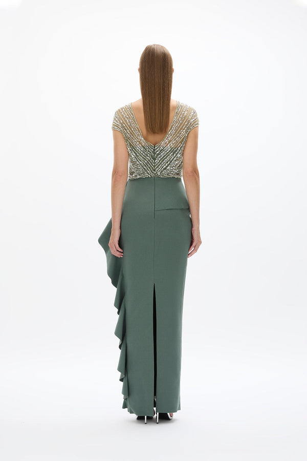 Rachel Gilbert Gingette Gown In Fern | Shop Rachel Gilbert Online – Rachel Gilbert US
