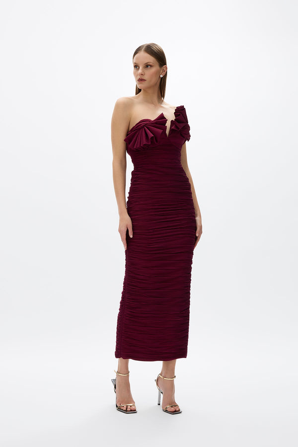 Rachel Gilbert Jensen Dress Merlot | Shop Rachel Gilbert Online – Rachel Gilbert US