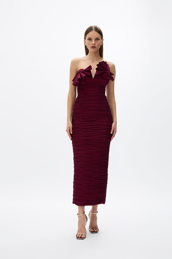 rachel gilbert Jensen Dress Merlot | Shop Rachel Gilbert Online – Rachel Gilbert US