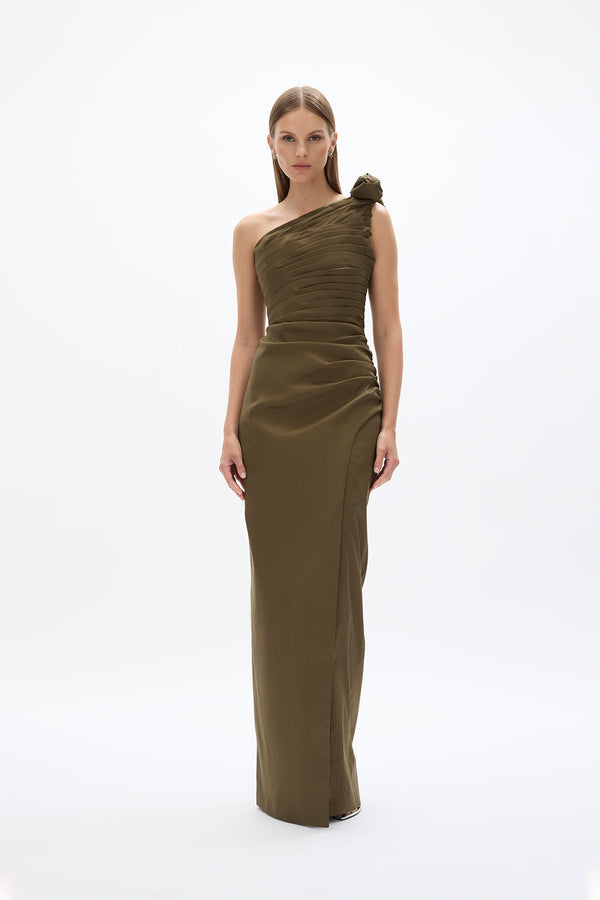 rachel gilbert Josie Gown Olive | Shop Rachel Gilbert Online – Rachel Gilbert US