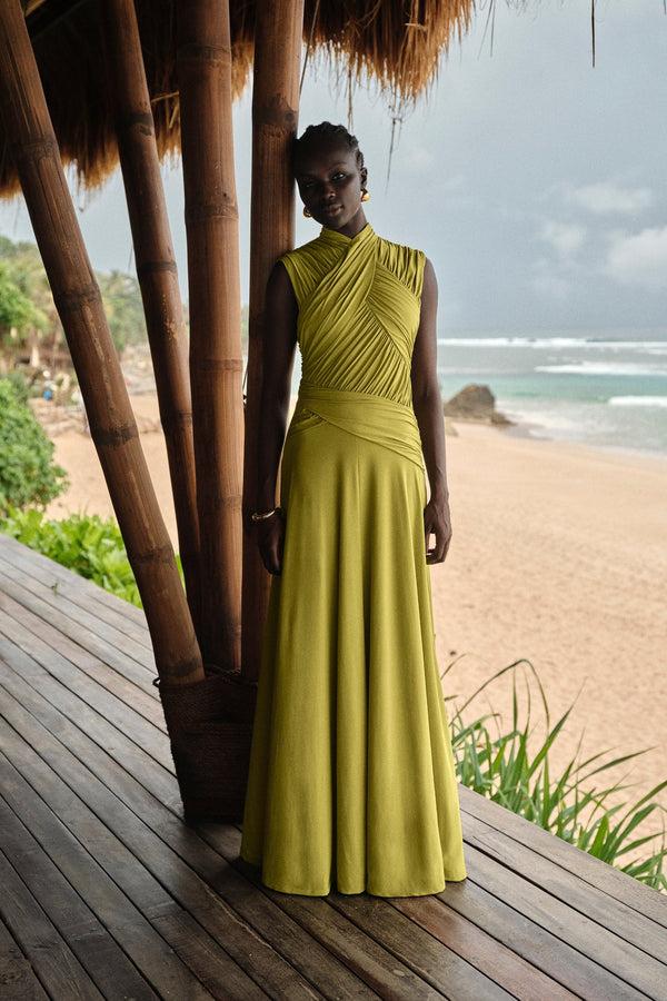 Rachel Gilbert Juniper Gown Apple | Shop Rachel Gilbert Online – Rachel Gilbert US