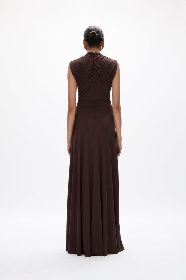 Rachel Gilbert Juniper Gown Chocolate | Shop Rachel Gilbert Online – Rachel Gilbert US