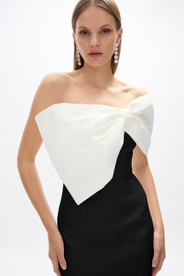 Rachel Gilbert Kace Dress In Black/Ivory | Shop Rachel Gilbert Online – Rachel Gilbert US