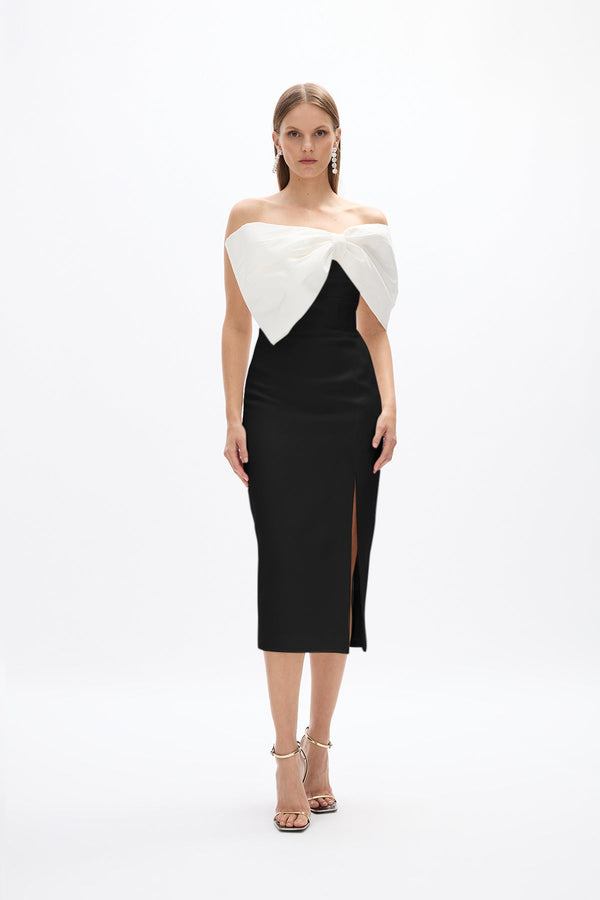 Rachel Gilbert Kace Dress In Black/Ivory | Shop Rachel Gilbert Online – Rachel Gilbert US