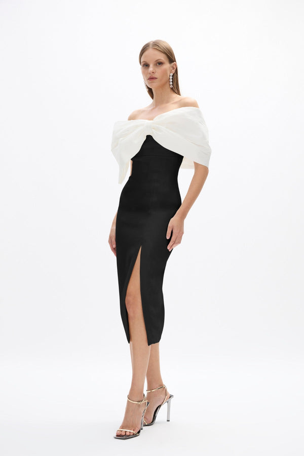 rachel gilbert Kace Dress in Black/Ivory | Shop Rachel Gilbert Online – Rachel Gilbert US