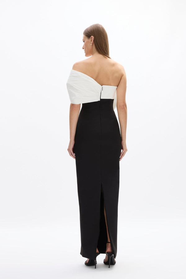 Rachel Gilbert Kace Gown In Black/Ivory | Shop Rachel Gilbert Online – Rachel Gilbert US