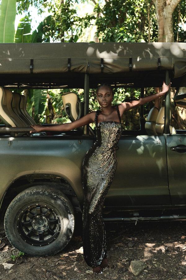 Rachel Gilbert Kaia Gown Chocolate | Shop Rachel Gilbert Online – Rachel Gilbert US