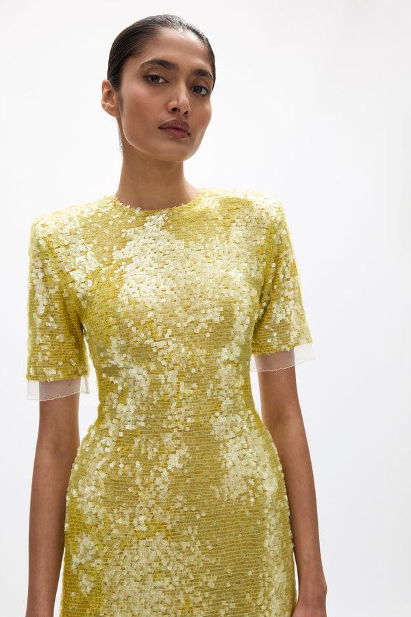 Rachel Gilbert Kaia Sleeve Dress Lime | Shop Rachel Gilbert Online – Rachel Gilbert US