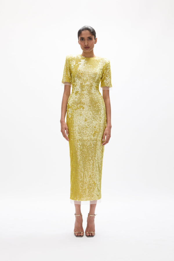 rachel gilbert Kaia Sleeve Dress Lime | Shop Rachel Gilbert Online – Rachel Gilbert US