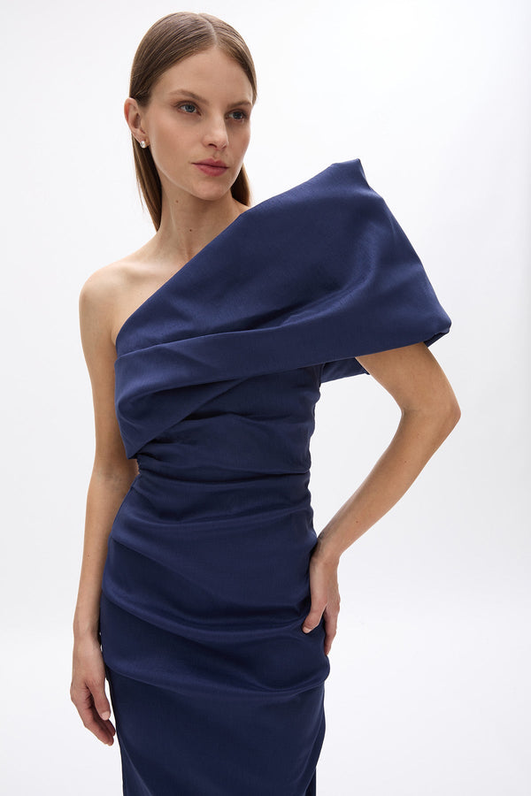 Rachel Gilbert Kat Gown In Navy | Shop Rachel Gilbert Online – Rachel Gilbert US
