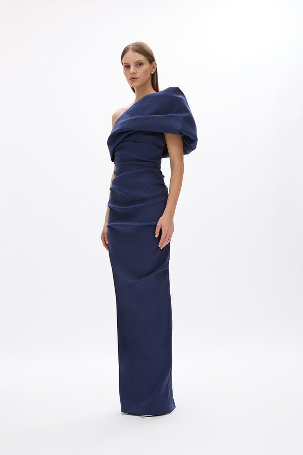 Rachel Gilbert Kat Gown In Navy | Shop Rachel Gilbert Online – Rachel Gilbert US