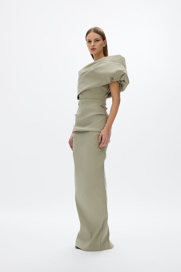 Rachel Gilbert Kat Gown Sage | Shop Rachel Gilbert Online – Rachel Gilbert US