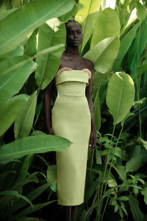 Rachel Gilbert Laira Corset Dress Apple | Shop Rachel Gilbert Online – Rachel Gilbert US