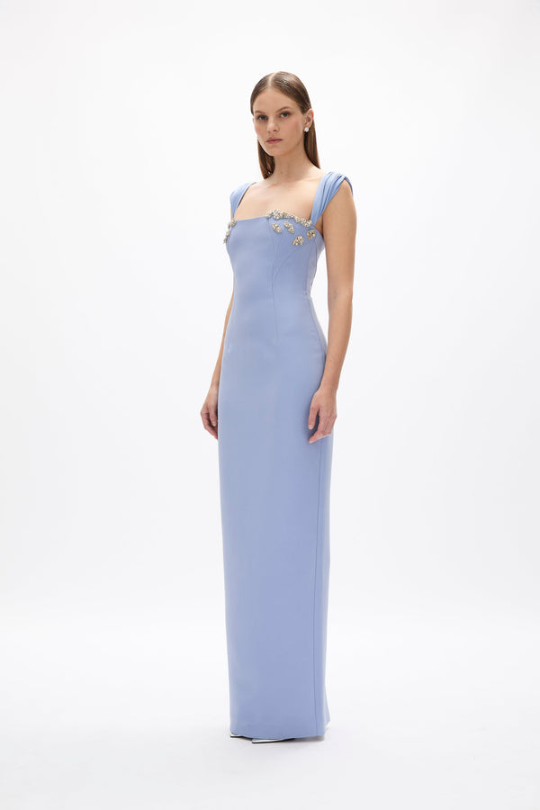 Rachel Gilbert Malia Gown Blue | Shop Rachel Gilbert Online – Rachel Gilbert US