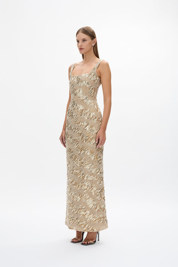 Rachel Gilbert Marcel Gown Gold Silver | Shop Rachel Gilbert Online – Rachel Gilbert US