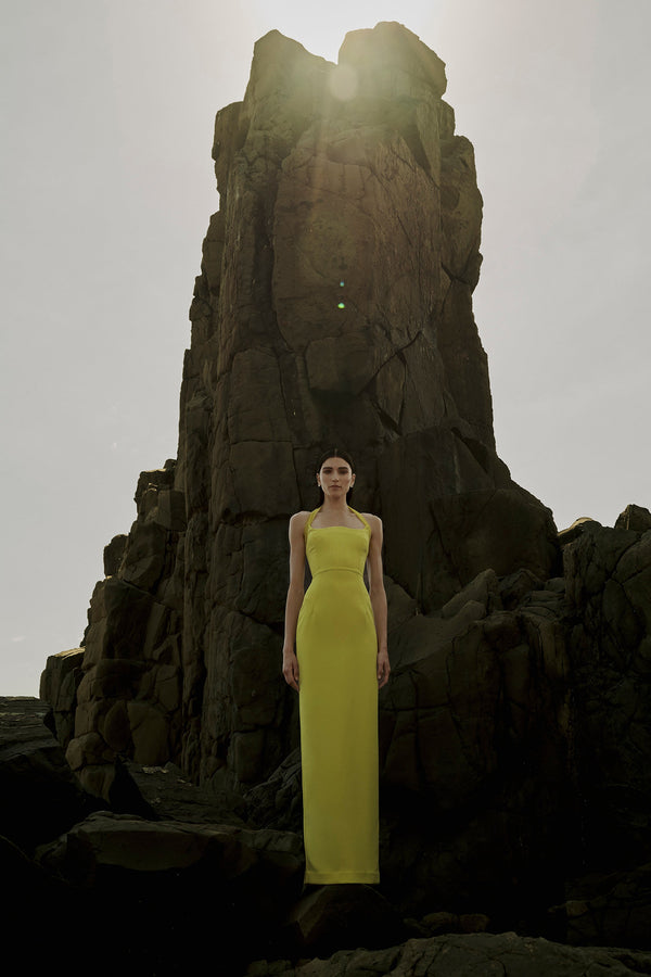 Rachel Gilbert Maria Gown Citrus | Shop Rachel Gilbert Online – Rachel Gilbert US