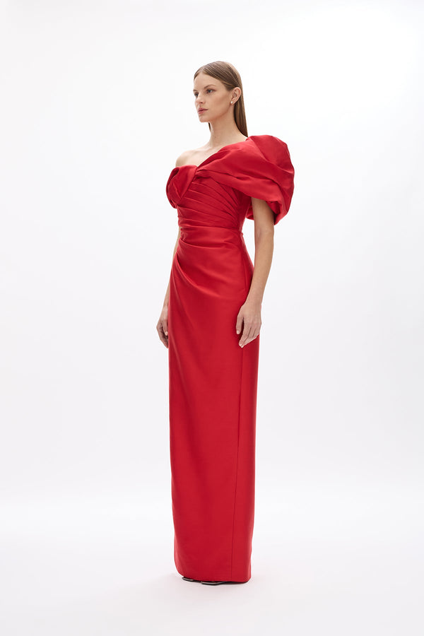 Rachel Gilbert Marlo Gown In Cherry | Shop Rachel Gilbert Online – Rachel Gilbert US