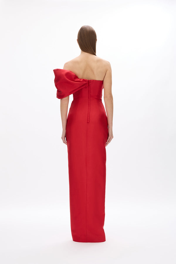 Rachel Gilbert Marlo Gown In Cherry | Shop Rachel Gilbert Online – Rachel Gilbert US