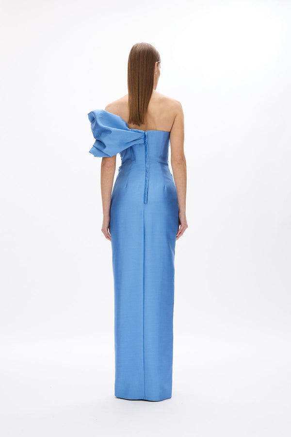Rachel Gilbert Marlo Gown In Cornflower | Shop Rachel Gilbert Online – Rachel Gilbert US