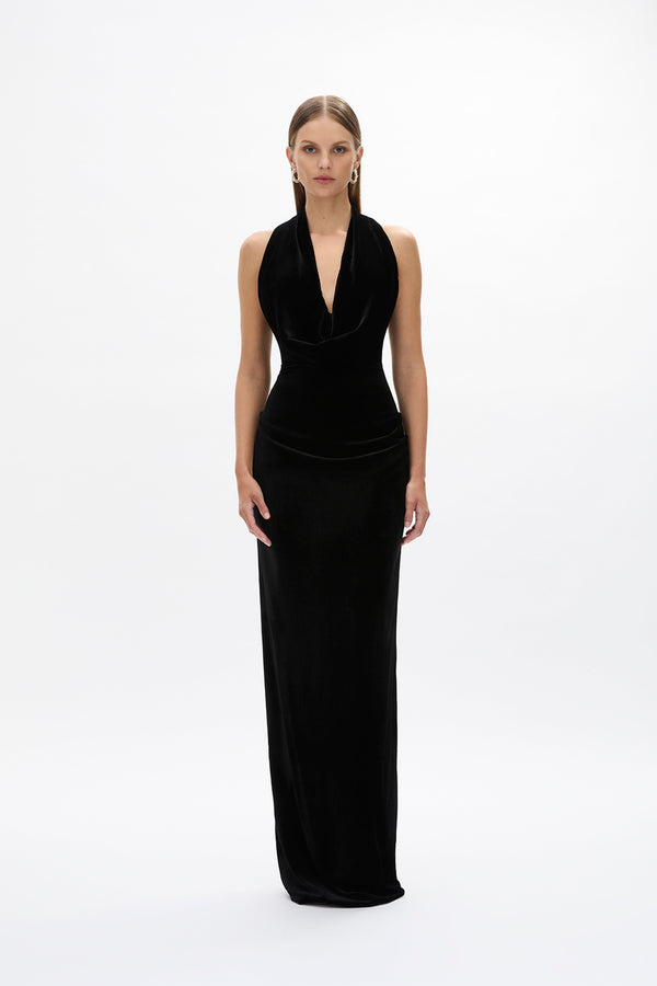 Rachel Gilbert Martin Plunge Gown Black | Shop Rachel Gilbert Online – Rachel Gilbert US