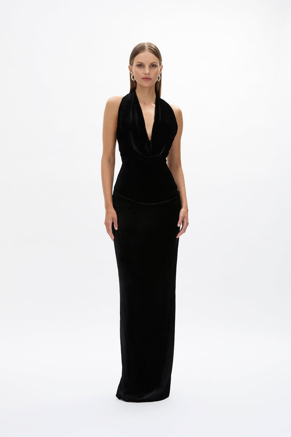 rachel gilbert Martin Plunge Gown Black | Shop Rachel Gilbert Online – Rachel Gilbert US