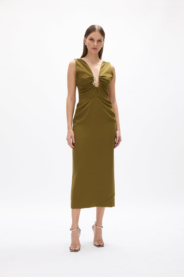 rachel gilbert Martina Dress Army | Shop Rachel Gilbert Online – Rachel Gilbert US