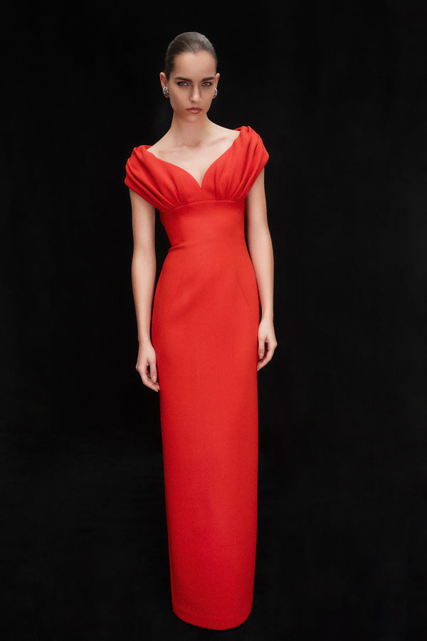Rachel Gilbert Myra Gown Cherry | Shop Rachel Gilbert Online – Rachel Gilbert US
