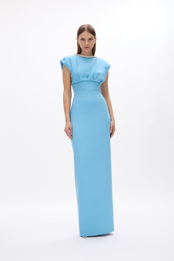 rachel gilbert Orion Trim Gown Blue | Shop Rachel Gilbert Online – Rachel Gilbert US