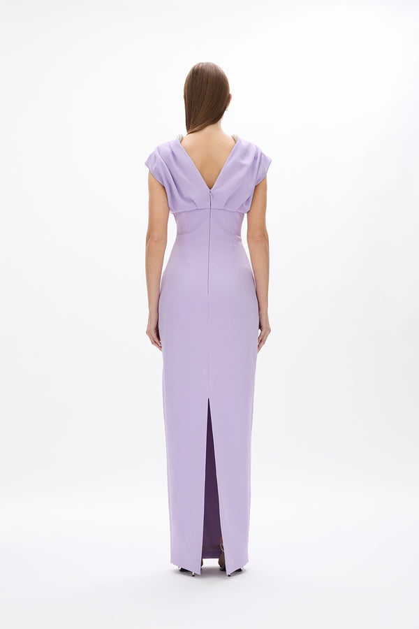 Rachel Gilbert Orion Trim Gown Lilac | Shop Rachel Gilbert Online – Rachel Gilbert US