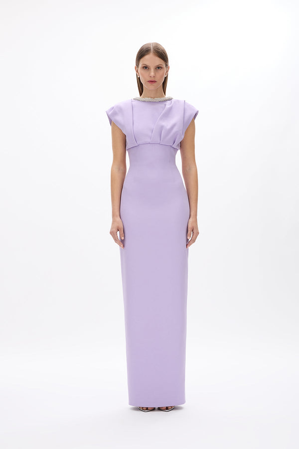 rachel gilbert Orion Trim Gown Lilac | Shop Rachel Gilbert Online – Rachel Gilbert US