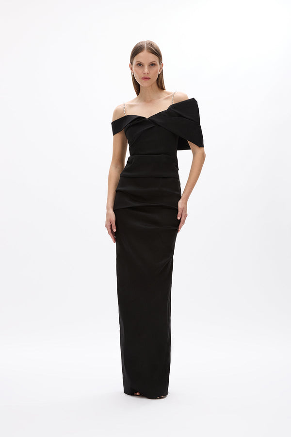 rachel gilbert Rachel Gilbert | DAHLI GOWN - BLACK – Rachel Gilbert US