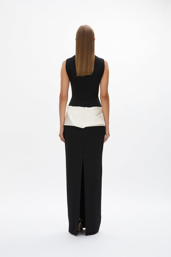 Rachel Gilbert Rikki Gown Black Ivory | Shop Rachel Gilbert Online – Rachel Gilbert US