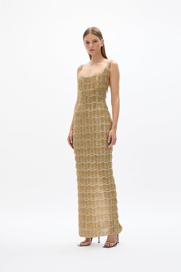 Rachel Gilbert Sadie Gown In Gold | Shop Rachel Gilbert Online – Rachel Gilbert US