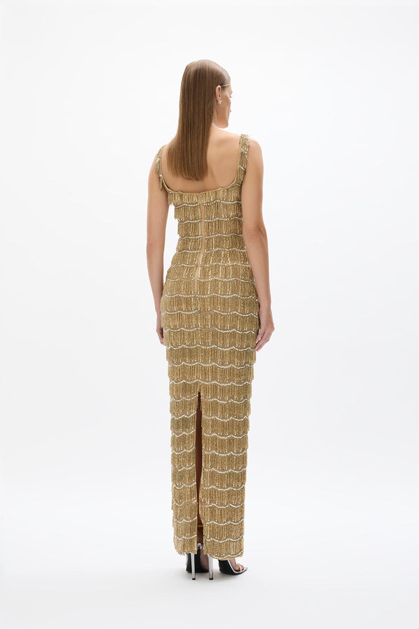 Rachel Gilbert Sadie Gown In Gold | Shop Rachel Gilbert Online – Rachel Gilbert US