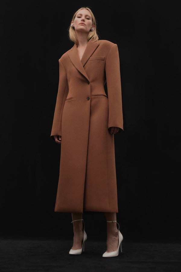 Rachel Gilbert Sergio Coat Chocolate | Shop Rachel Gilbert Online – Rachel Gilbert US