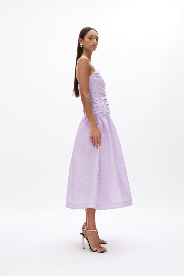 Rachel Gilbert Sophia Strapless Dress Lilac | Shop Rachel Gilbert Online – Rachel Gilbert US