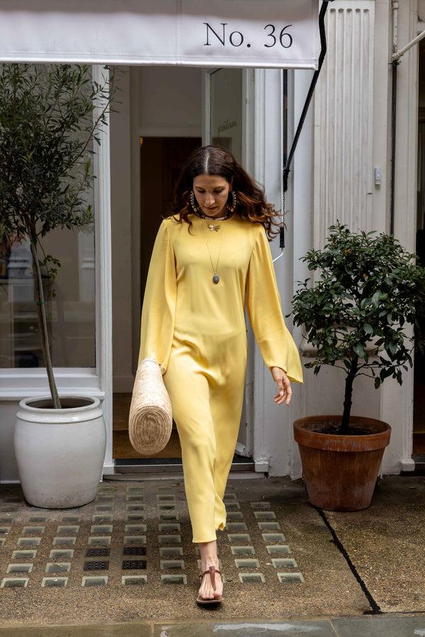 Racil JACKIE KAFTAN DRESS In Buttercup Yellow – RACIL