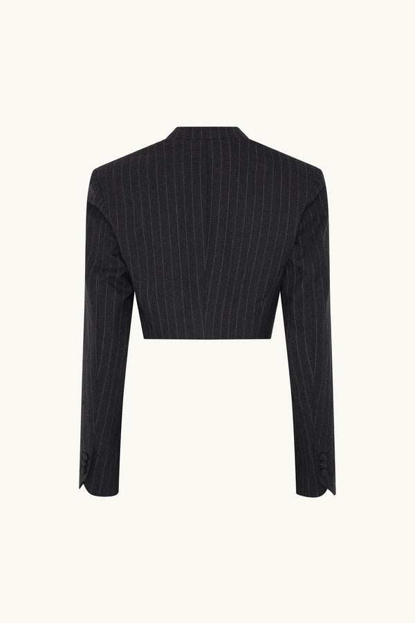 Racil MATILDA CROPPED JACKET In Charcoal Pinstripe – RACIL