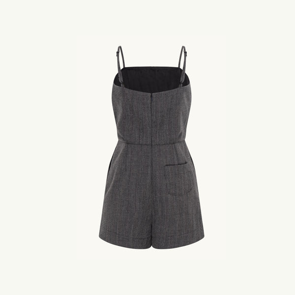 Racil BRIGITTE PLAY SUIT In Herringbone Grey – RACIL