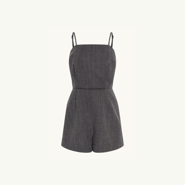racil BRIGITTE PLAY SUIT in herringbone grey – RACIL