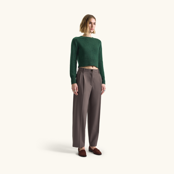 Racil CARO CROPPED JUMPER In Forest Green – RACIL