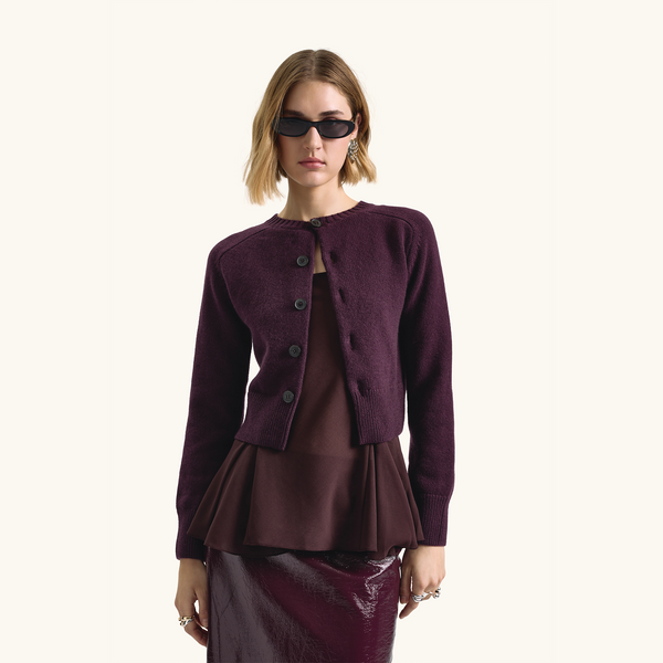 Racil CARO CROPPED JUMPER In Plum – RACIL