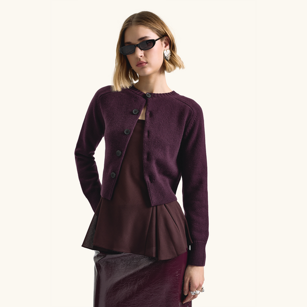 Racil CARO CROPPED JUMPER In Plum – RACIL