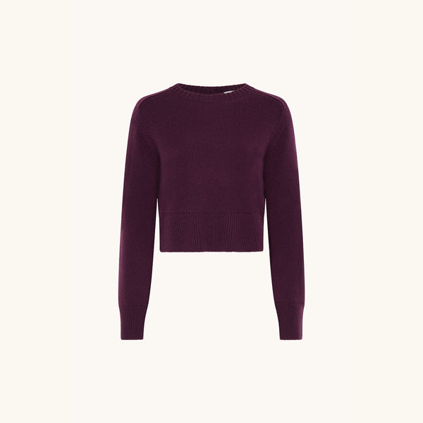 racil CARO CROPPED JUMPER in plum – RACIL