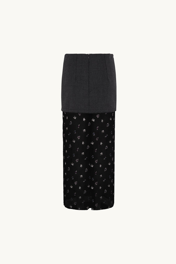 Racil DEMI SKIRT In Charcoal & Floral – RACIL