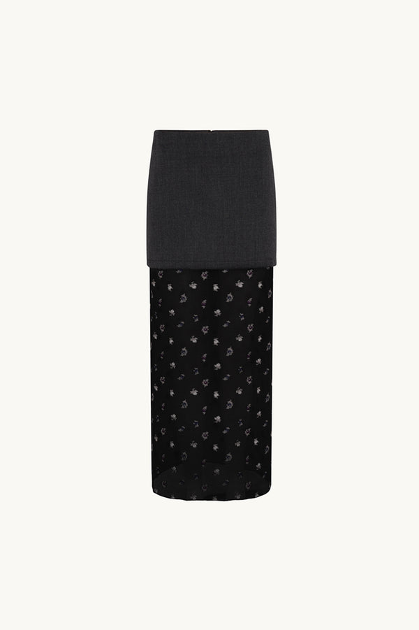 racil DEMI SKIRT in charcoal & floral – RACIL